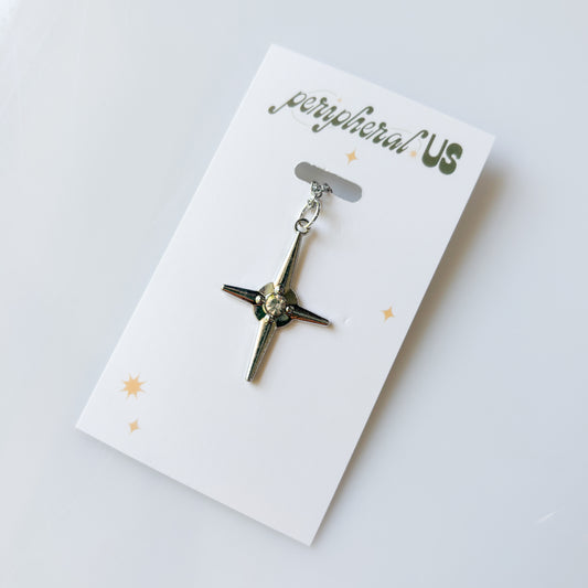 SILVER BIG STAR CHARM NECKLACE