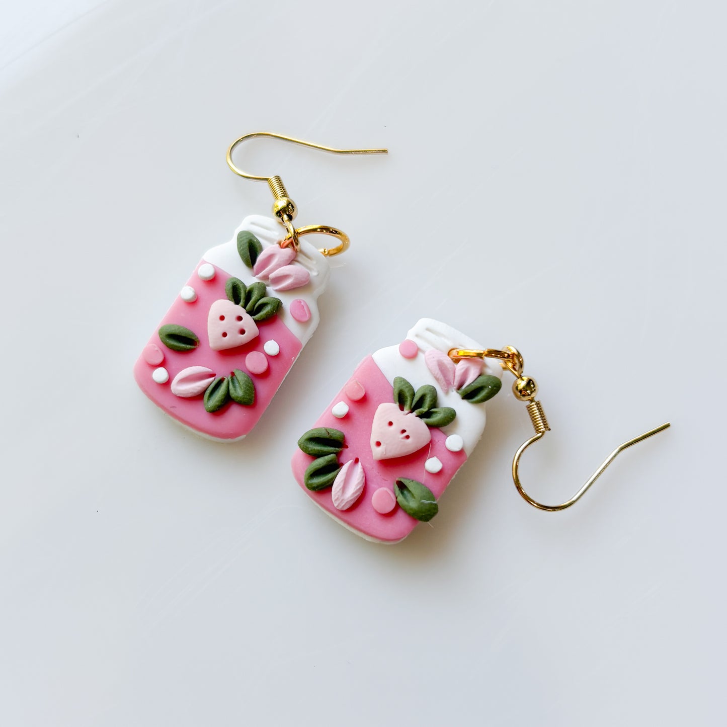STRAWBERRY LEMONADE JAR EARRINGS
