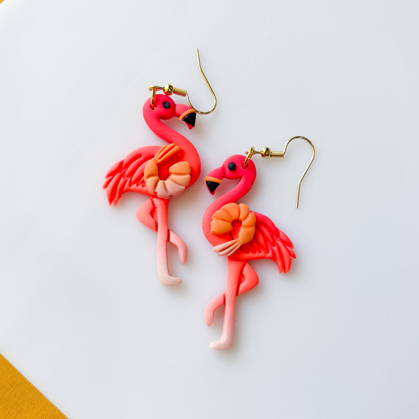 SHRIMP FLAMINGO EARRINGS