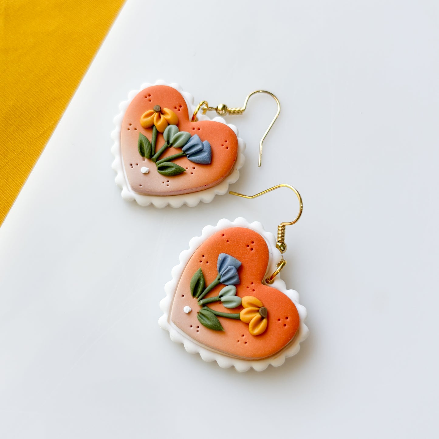 FLORAL HEART EARRINGS