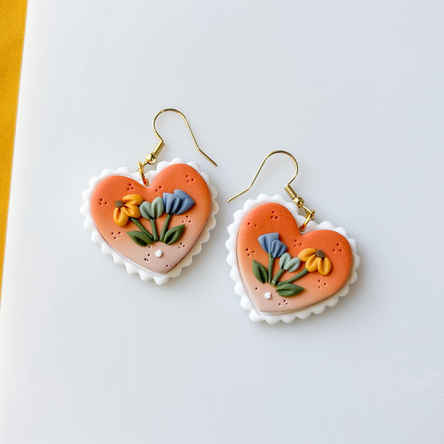 FLORAL HEART EARRINGS
