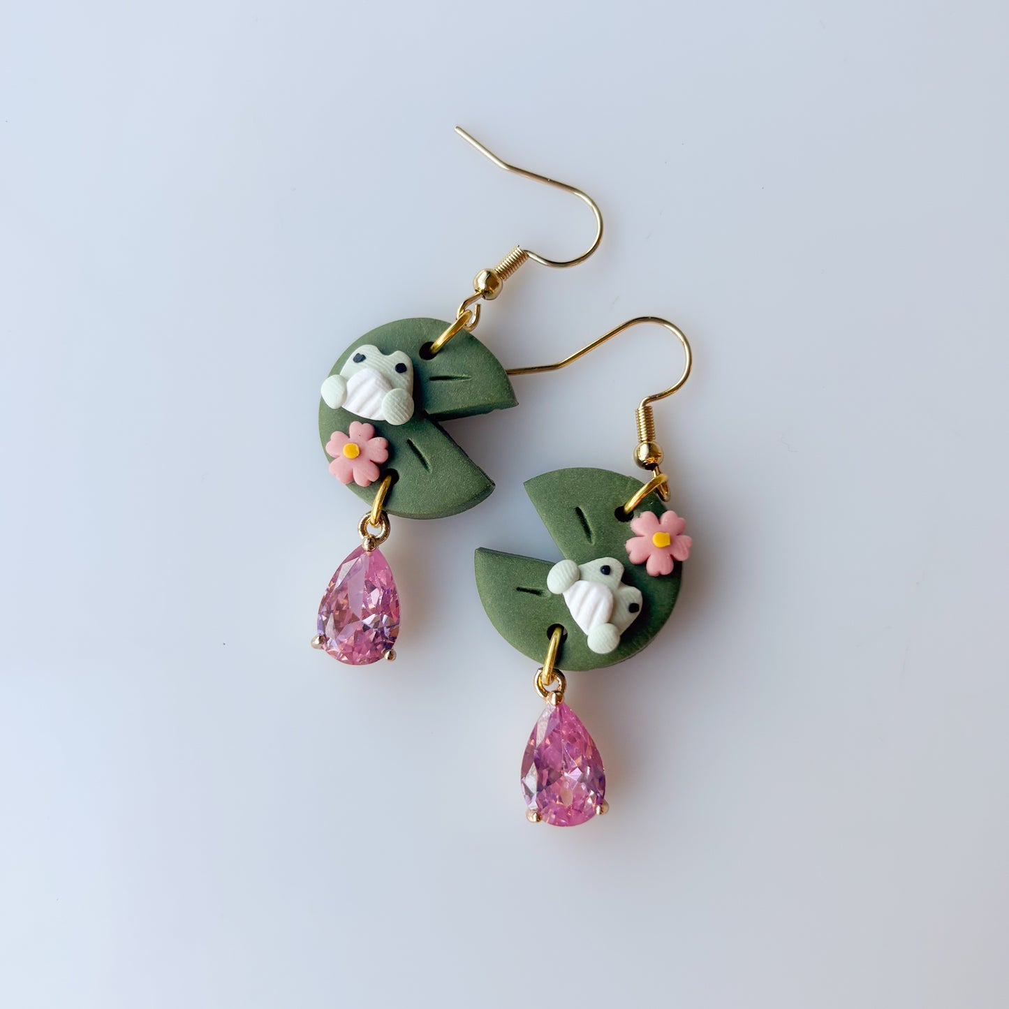 FROGS ON LILYPADS EARRINGS