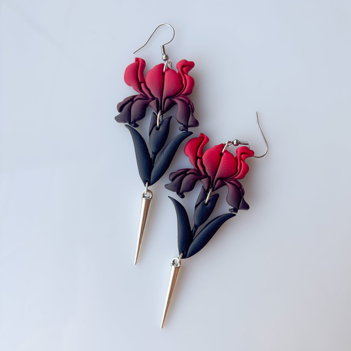 GOTHIC ROSE IRIS EARRINGS