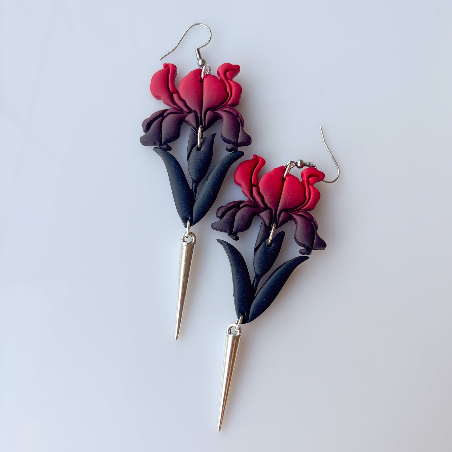 GOTHIC ROSE IRIS EARRINGS