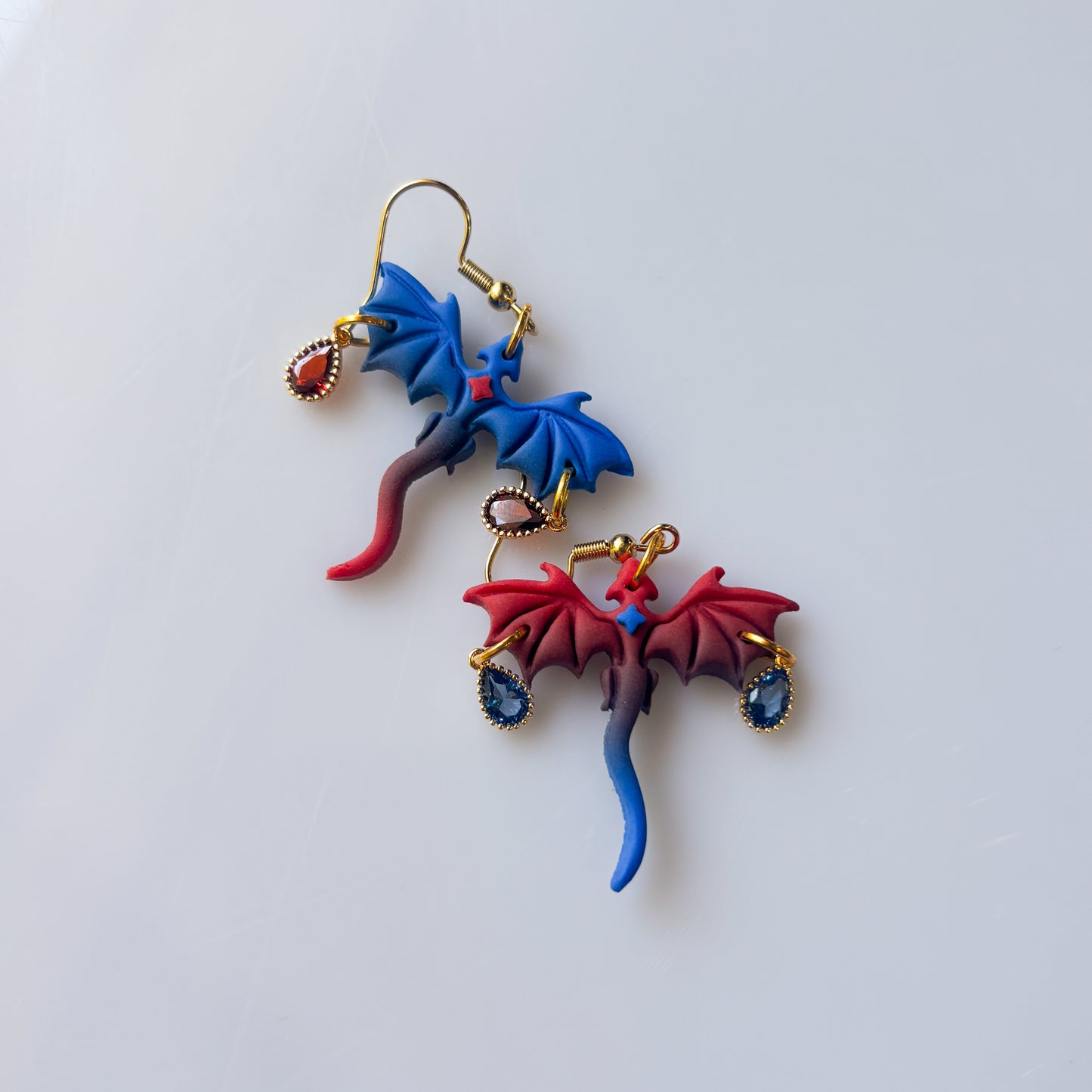 FIRE & WATER DRAGON EARRINGS (MINI)