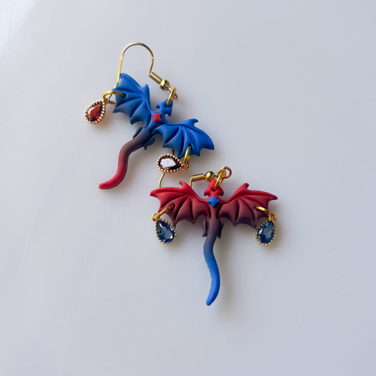 FIRE & WATER DRAGON EARRINGS (MINI)
