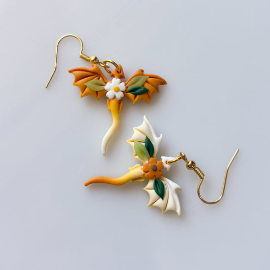 SUNFLOWER DAISY DRAGON EARRINGS (MINI)
