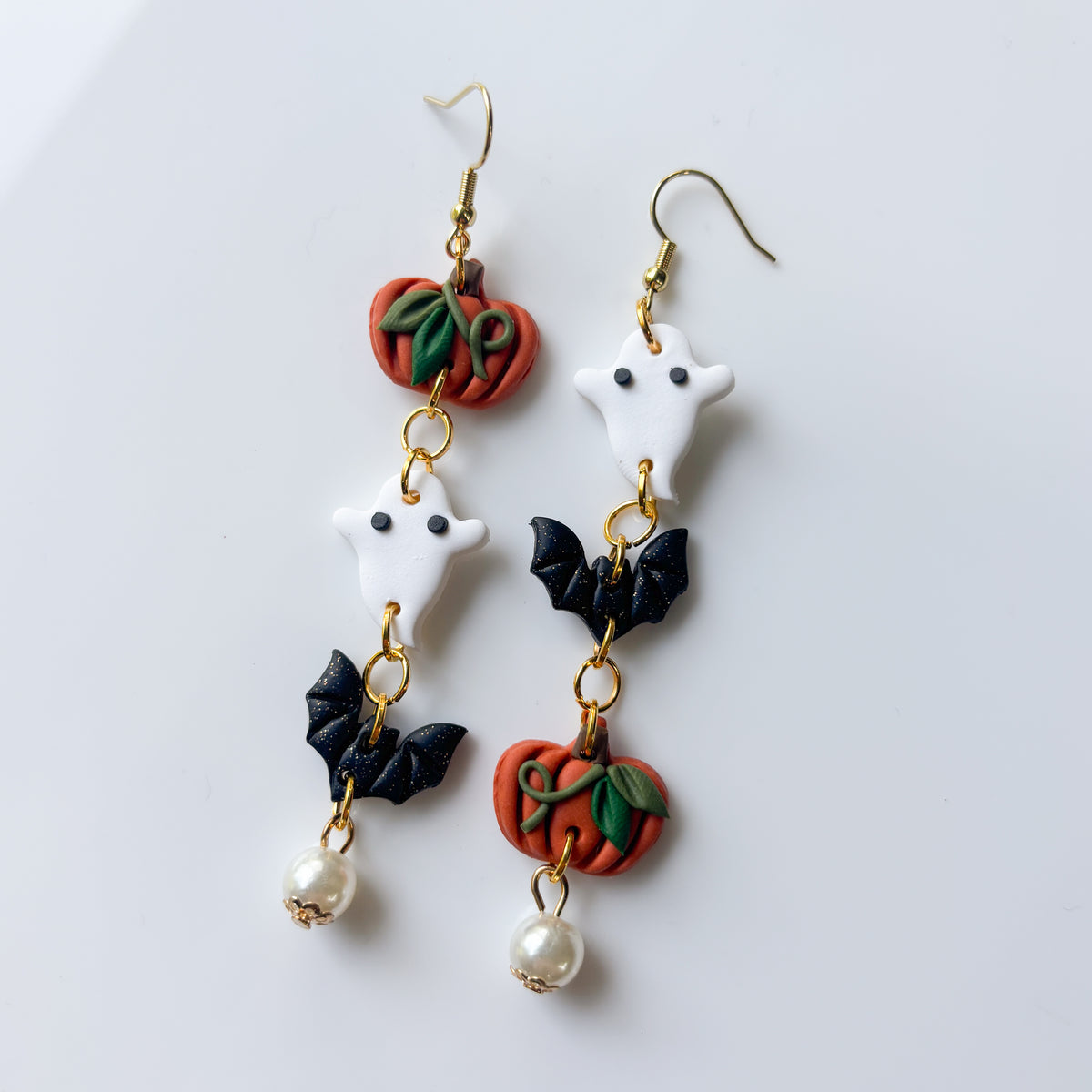 BAT PUMPKIN GHOST TRIO EARRINGS