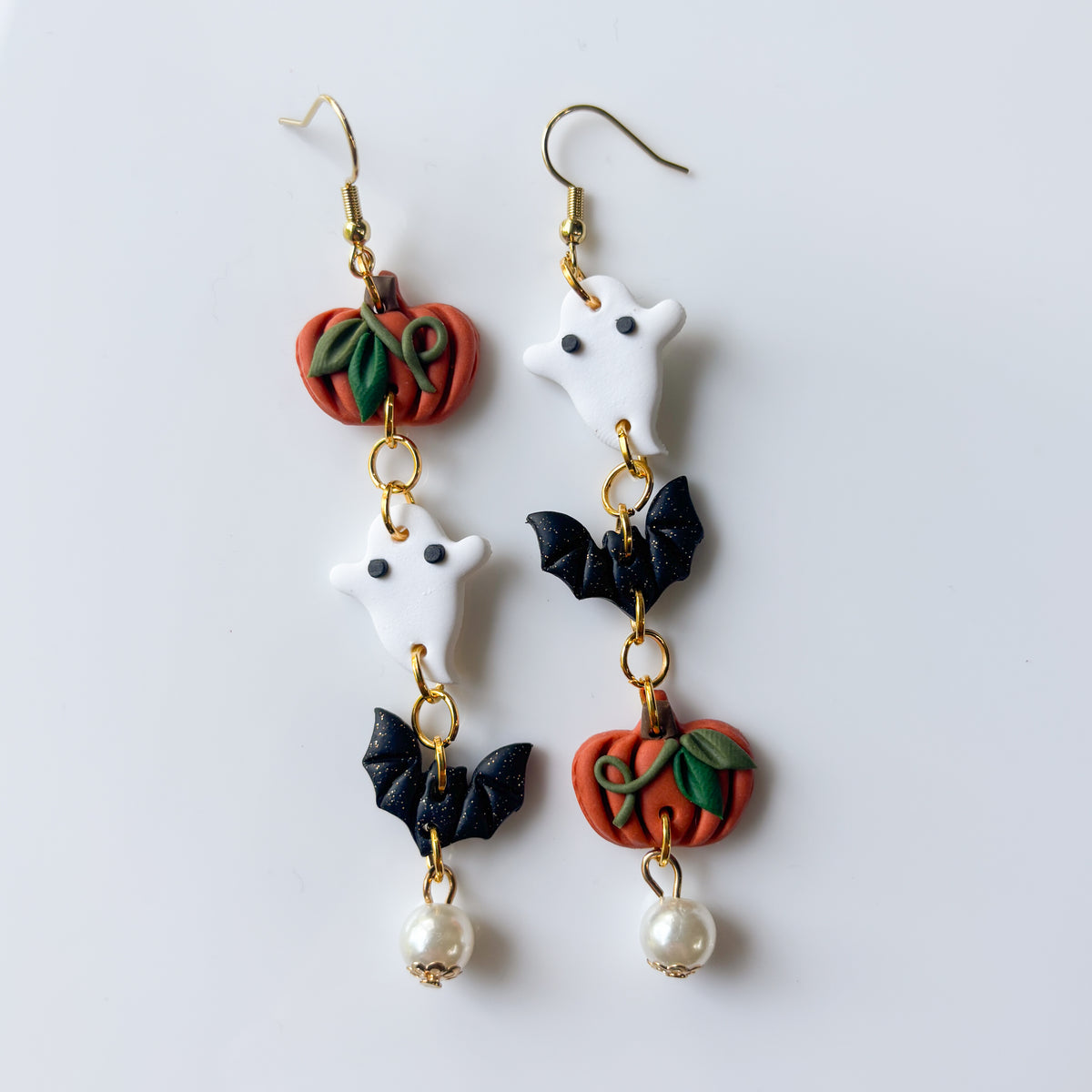 BAT PUMPKIN GHOST TRIO EARRINGS