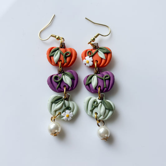 PUMPKIN HALLOWEEN TRIO EARRINGS