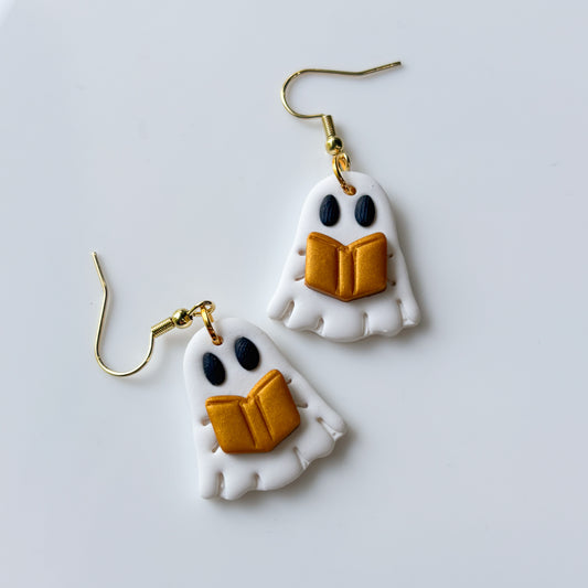 BOOK GHOST EARRINGS