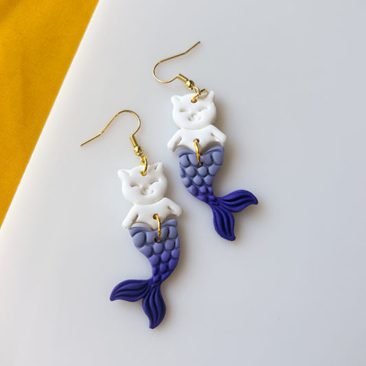 CAT FISH EARRINGS (PURPLE)