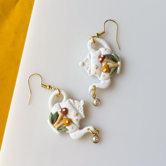 MUSHROOM TEAPOT EARRINGS
