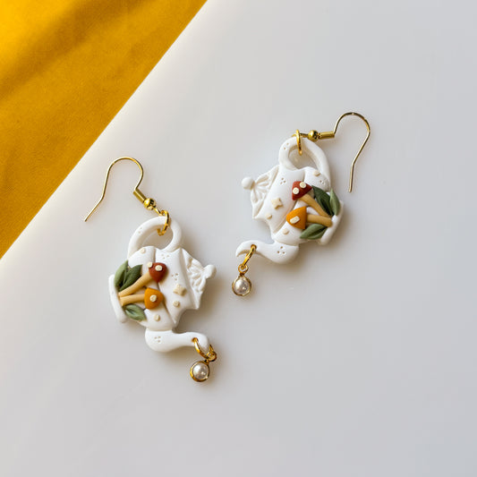 MUSHROOM TEAPOT EARRINGS