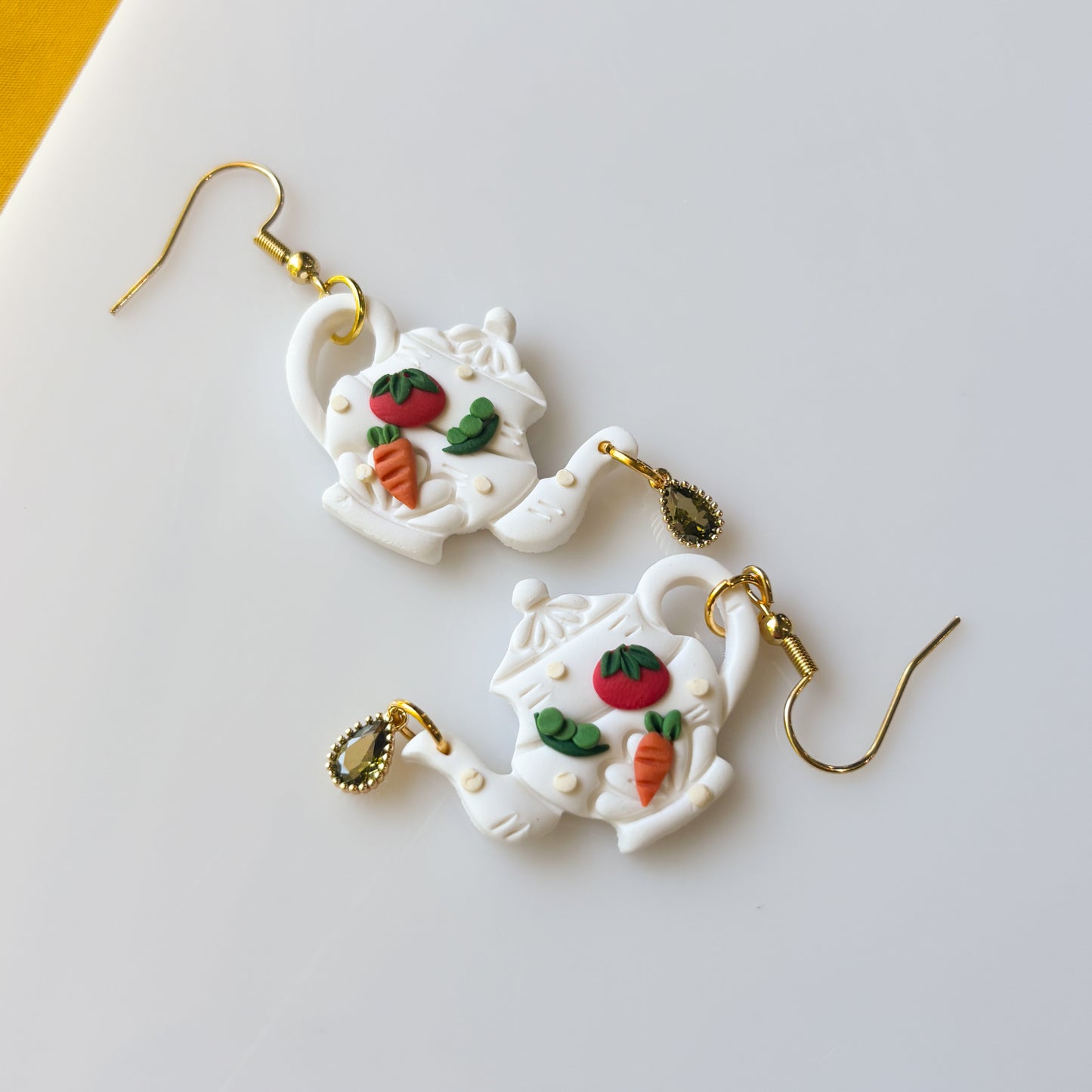 GARDEN VEGGIE TEAPOT EARRINGS