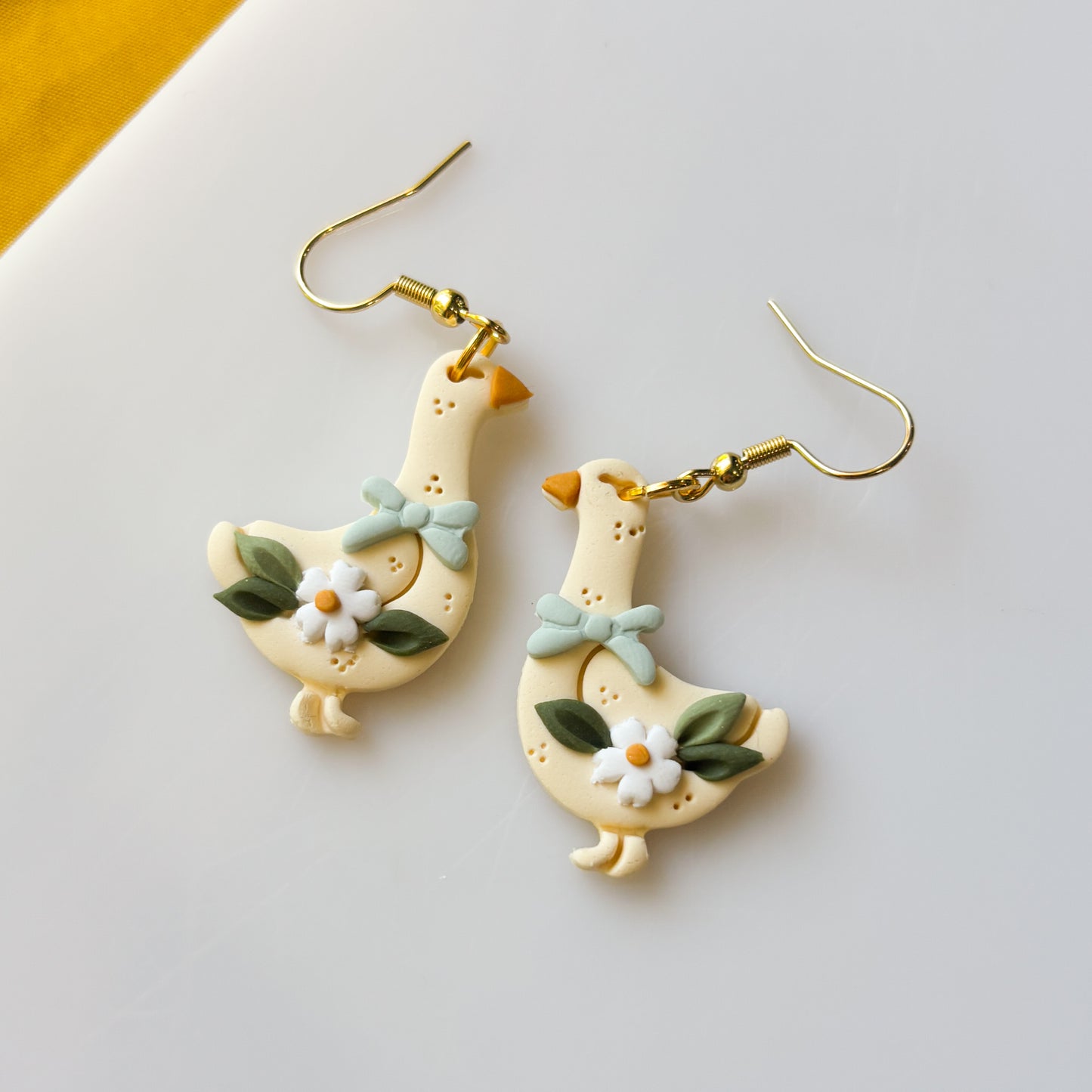 BLUE/GREEN GEESE EARRINGS