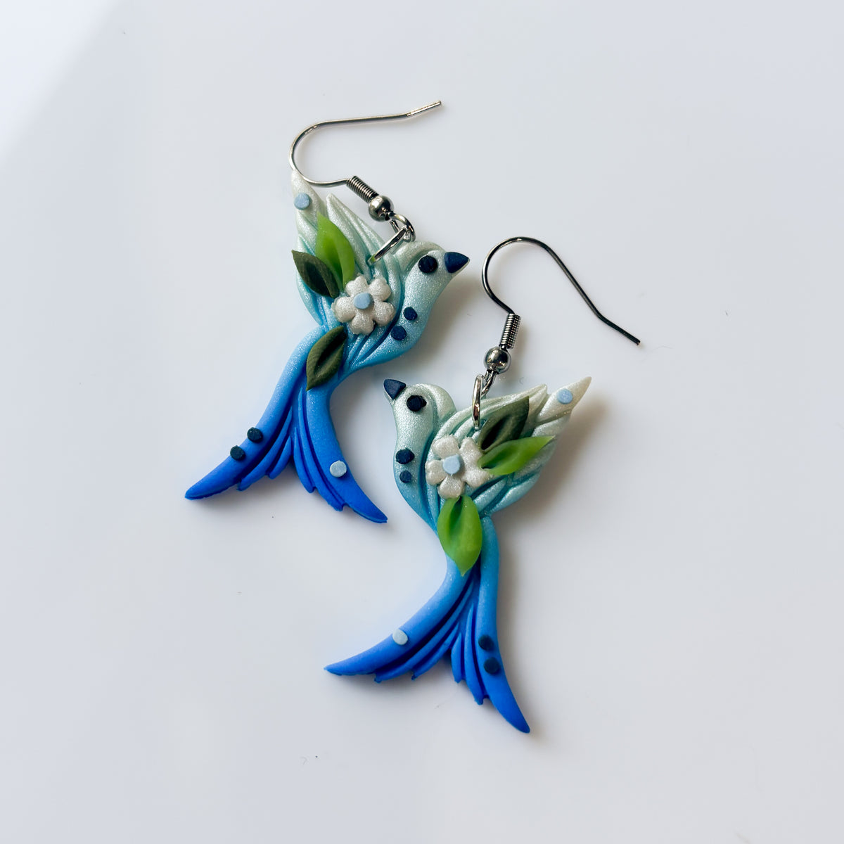 BLUE BIRD EARRINGS