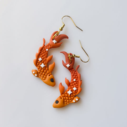 ORANGE KOI EARRINGS