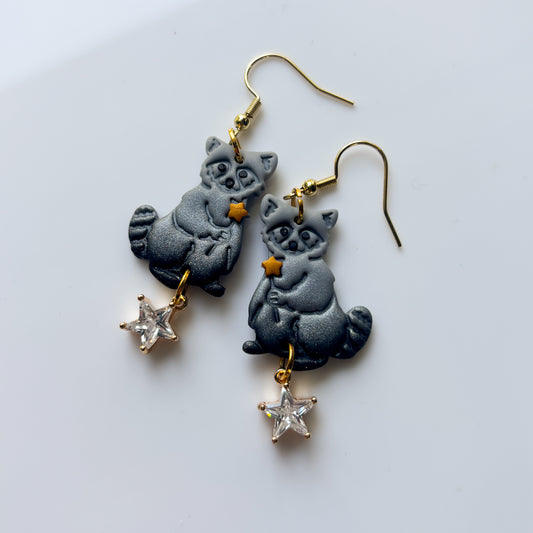 WIZARD RACCOON EARRINGS
