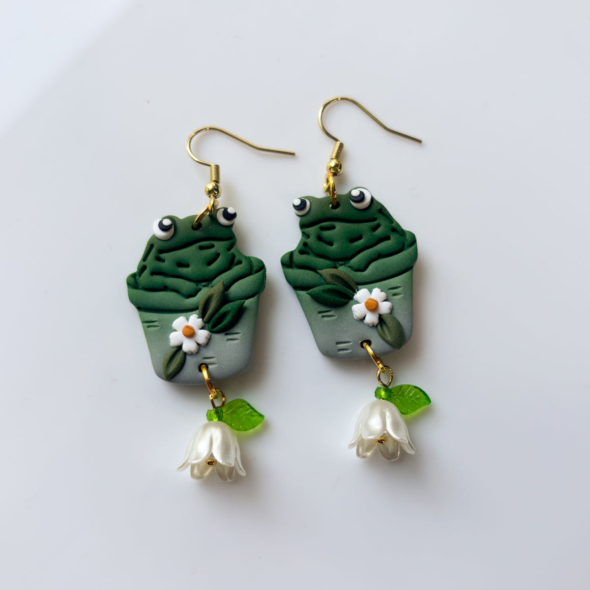 FROGS IN A BUCKET EARRINGS