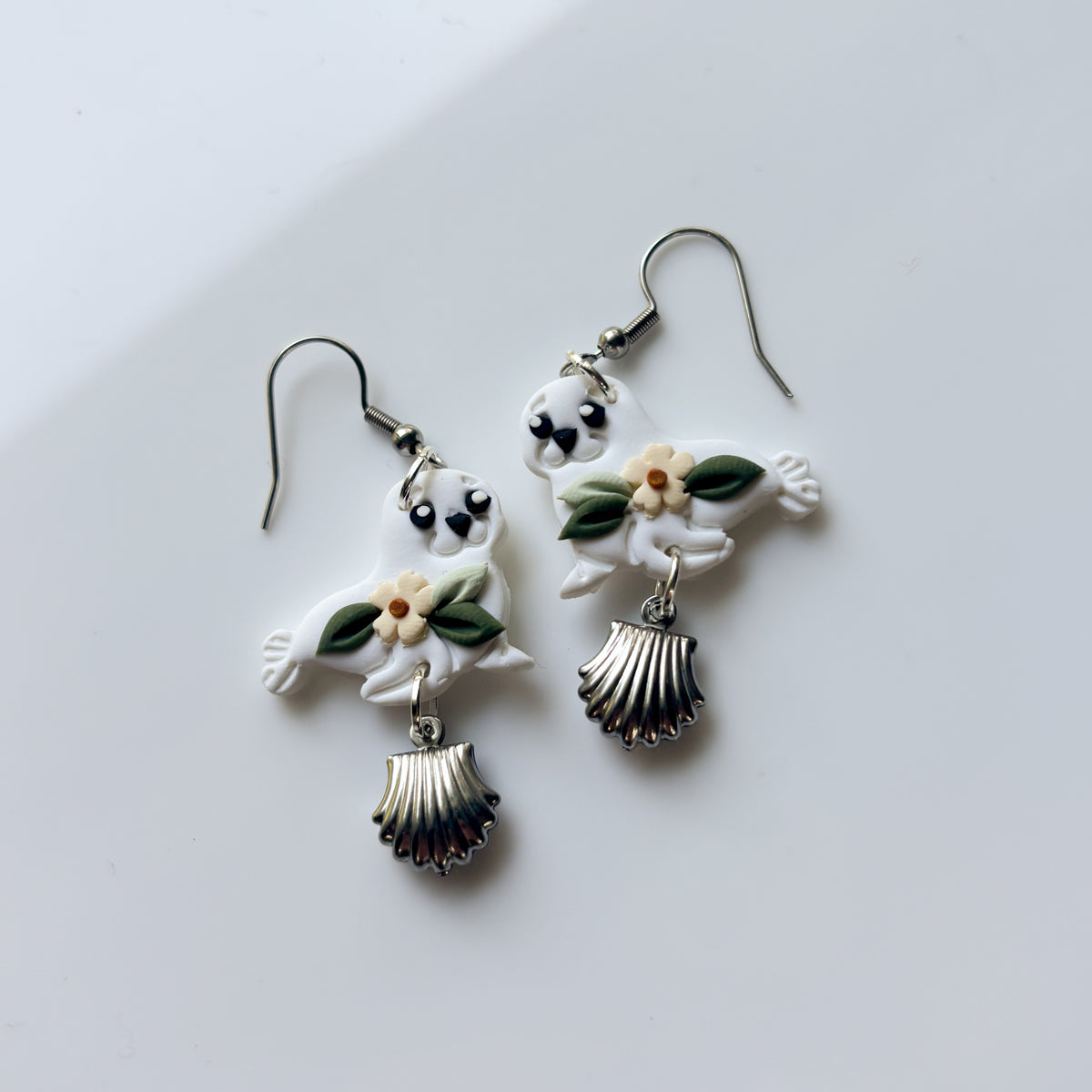 WHITE SEAL EARRINGS