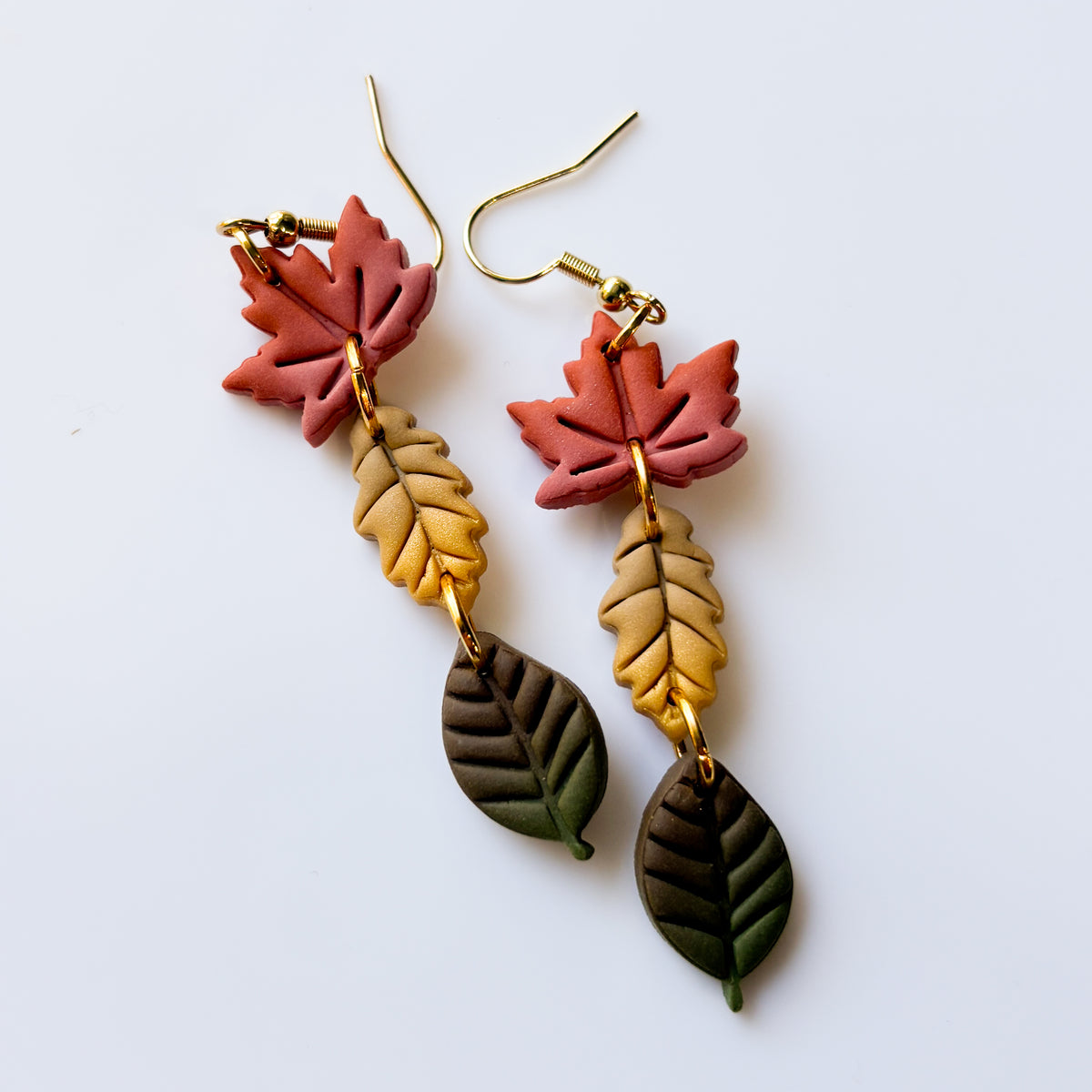 FALL HARVEST LEAF TRIO EARRINGS