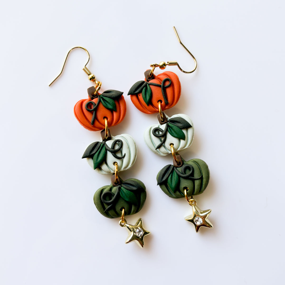 HARVEST PUMPKIN TRIO EARRINGS