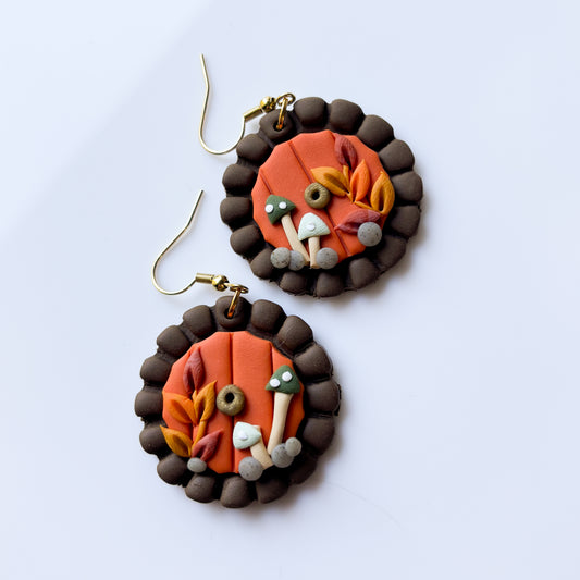 AUTUMN HOBBIT DOOR EARRINGS