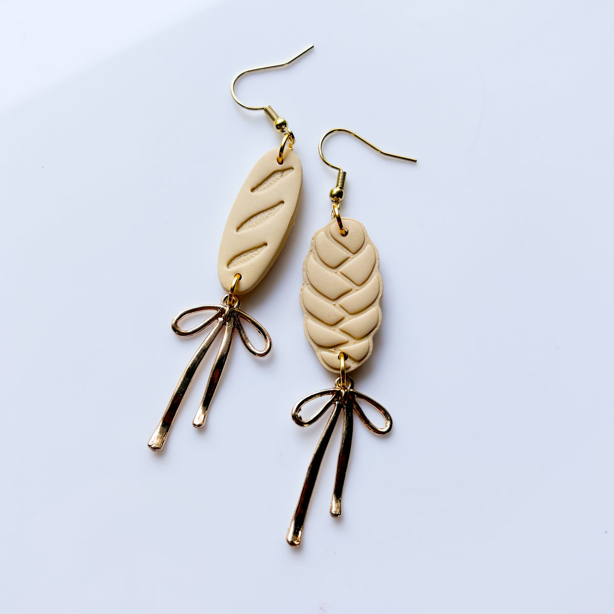 CHALLAH & BAGUETTE MISMATCH EARRINGS