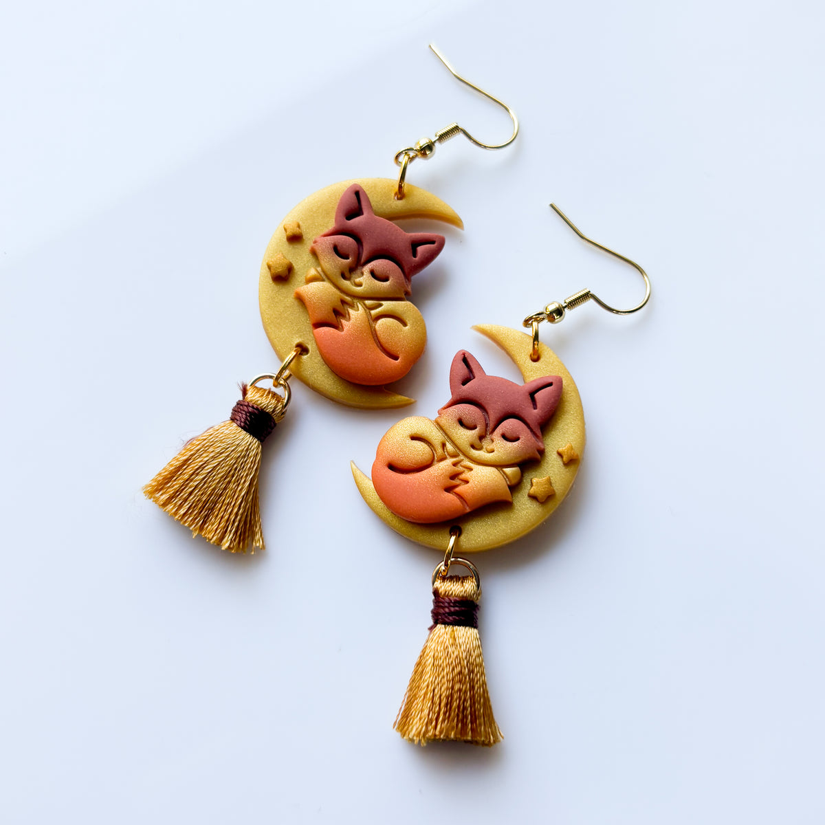 FOXES ON MOONS EARRINGS