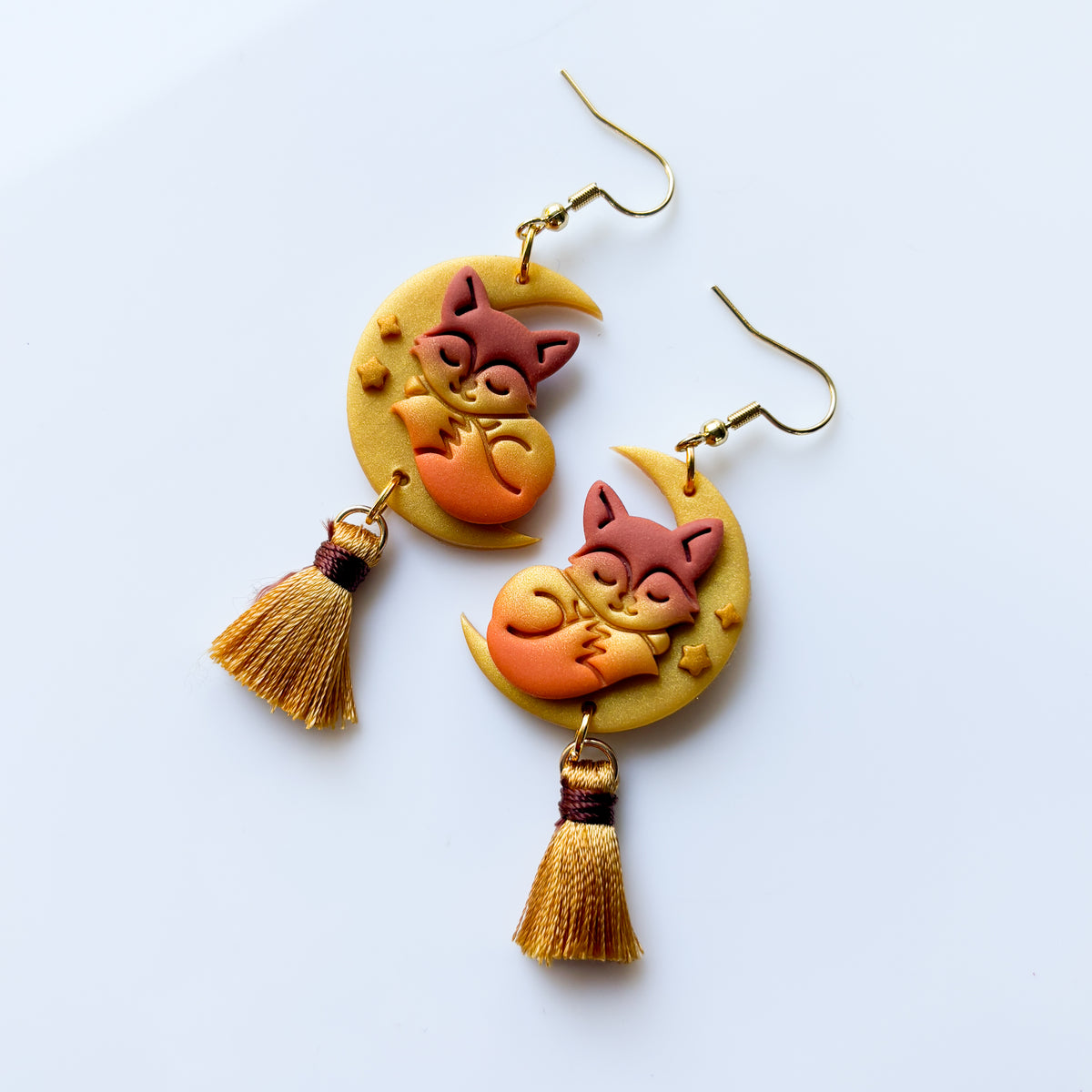 FOXES ON MOONS EARRINGS