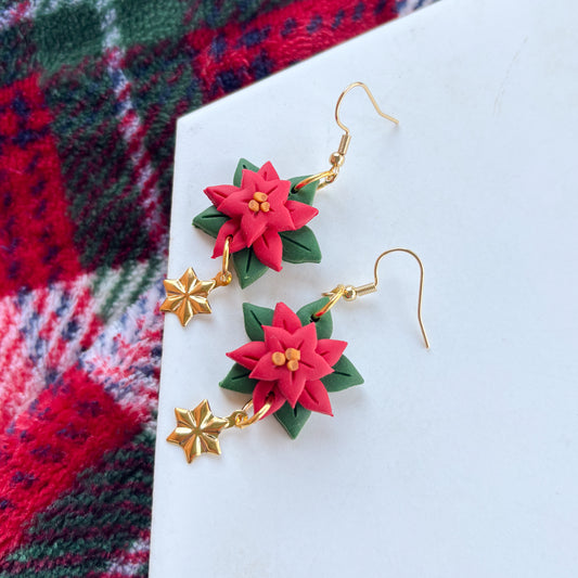 POINSETTIA EARRINGS