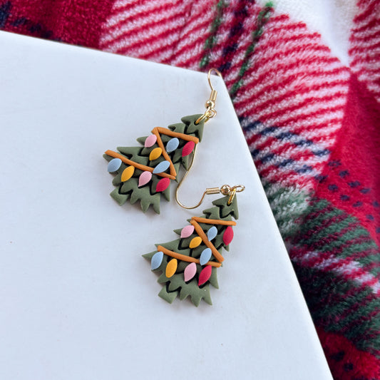CHRISTMAS LIGHTS ON THE TREE EARRINGS