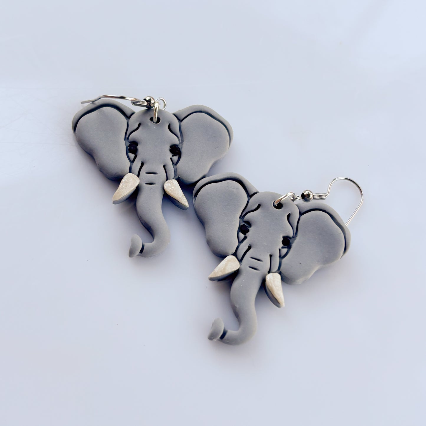 GREY ELEPHANT EARRINGS
