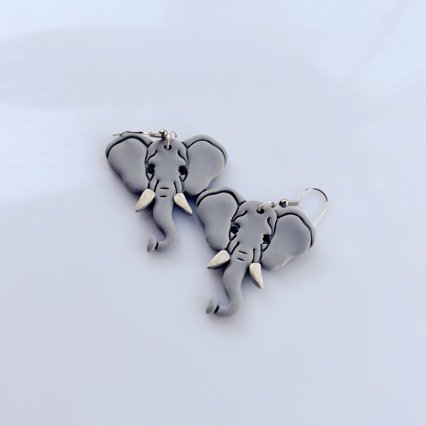 GREY ELEPHANT EARRINGS
