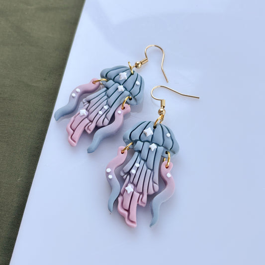 PURPLE/BLUE JELLYFISH EARRINGS
