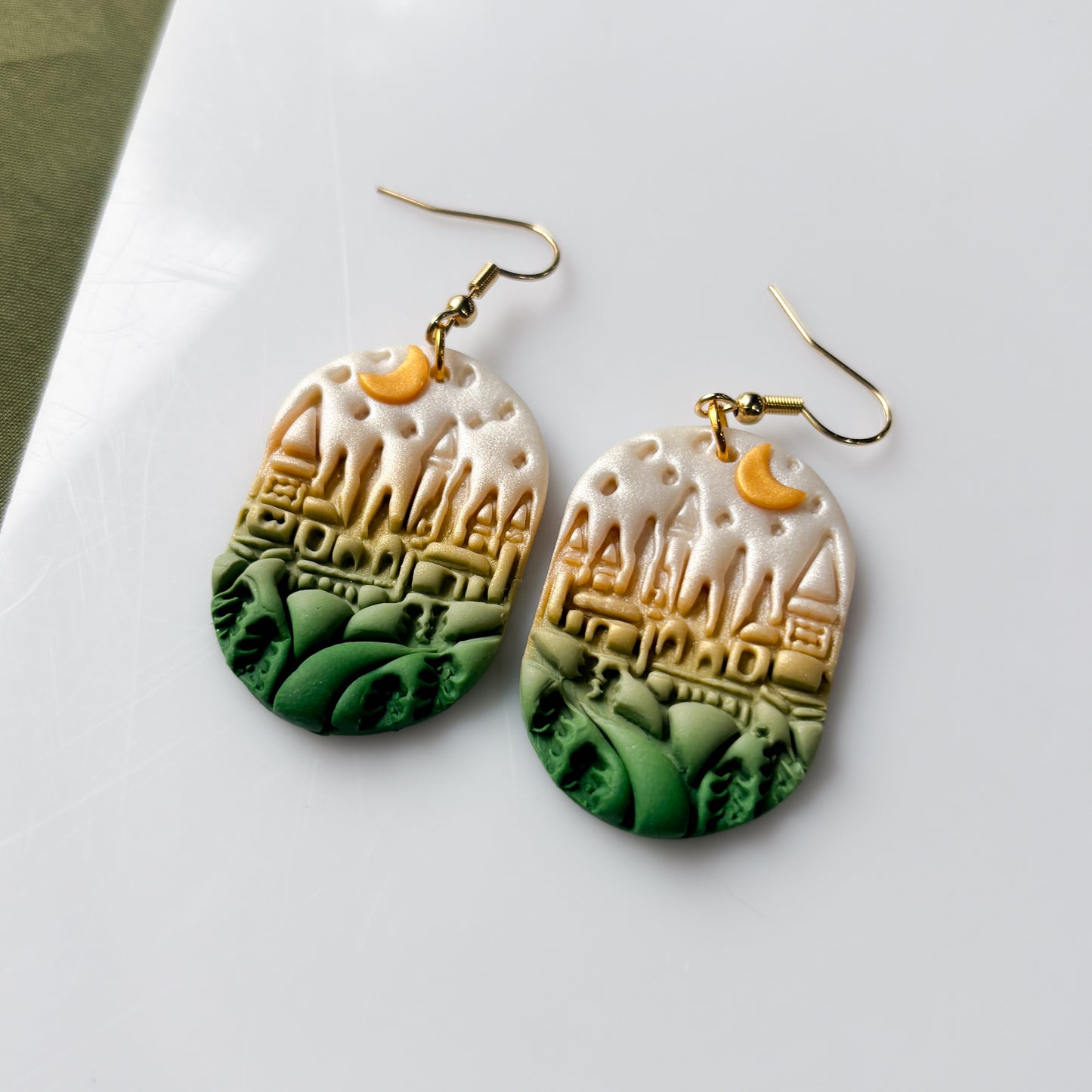 CASTLE & FOREST IMPRINT EARRINGS