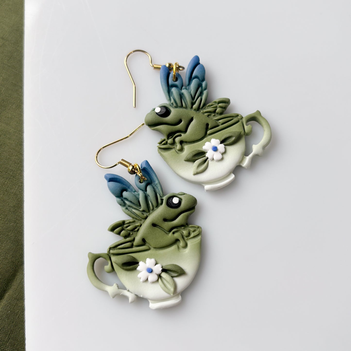 FROGS IN TEACUPS EARRINGS
