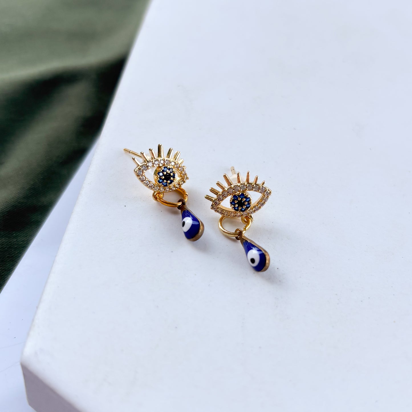 EVIL EYEBALL CHARM EARRINGS