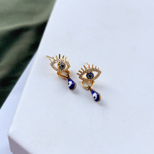EVIL EYEBALL CHARM EARRINGS