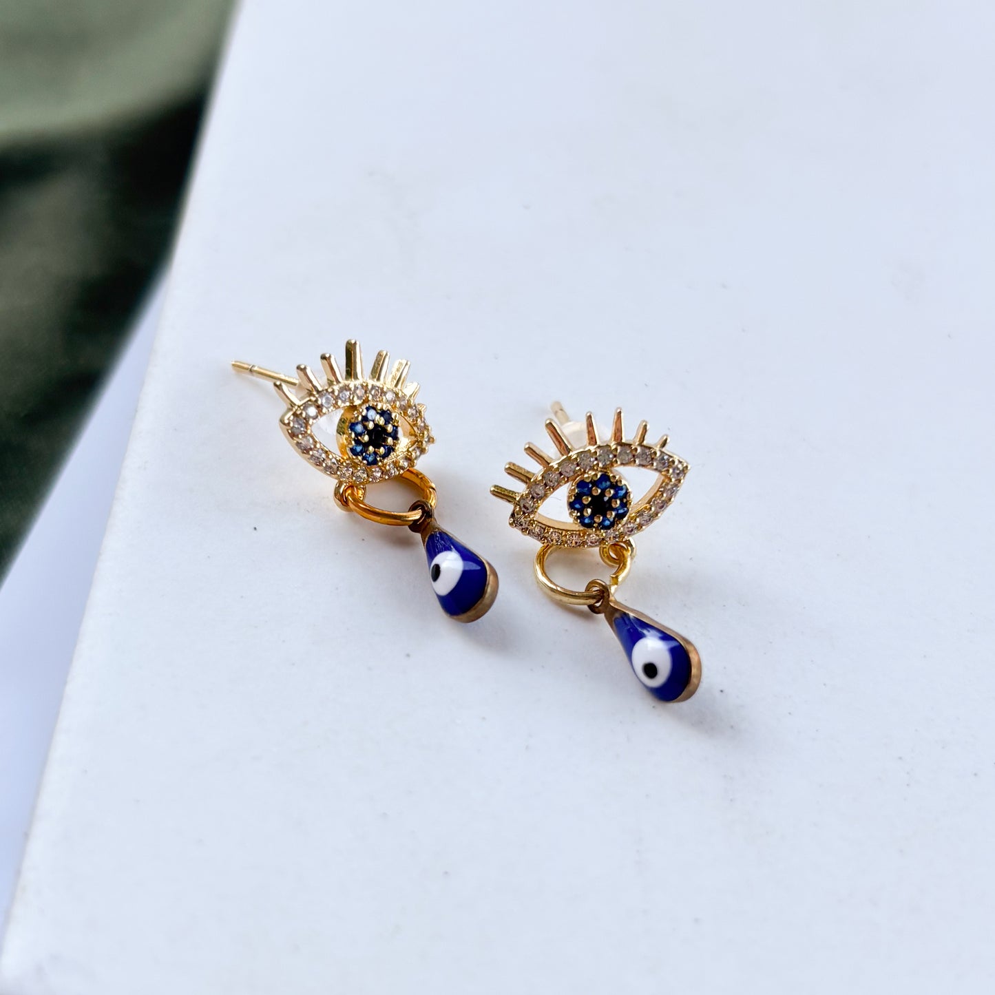 EVIL EYEBALL CHARM EARRINGS