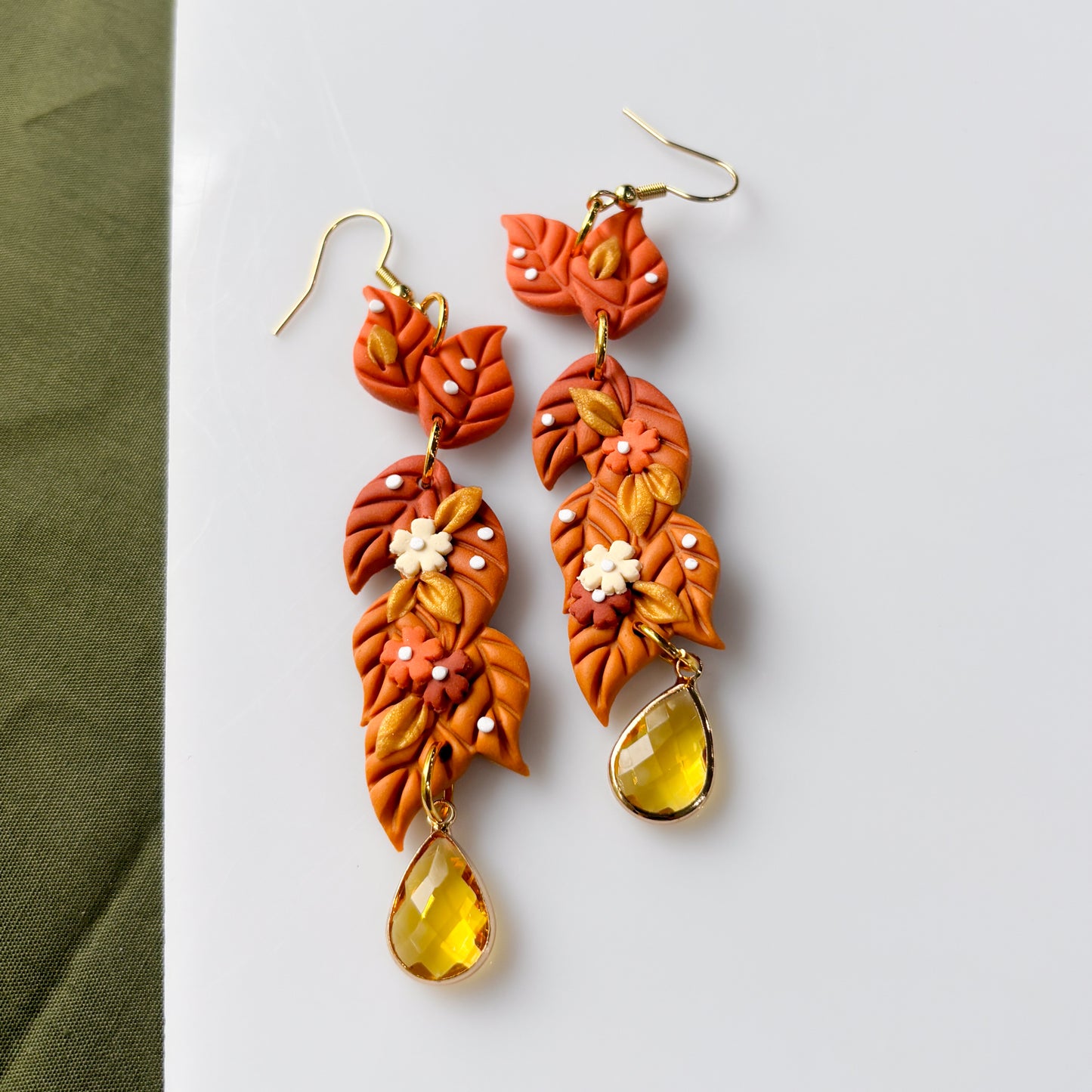 FALL FLOWER DROP EARRINGS