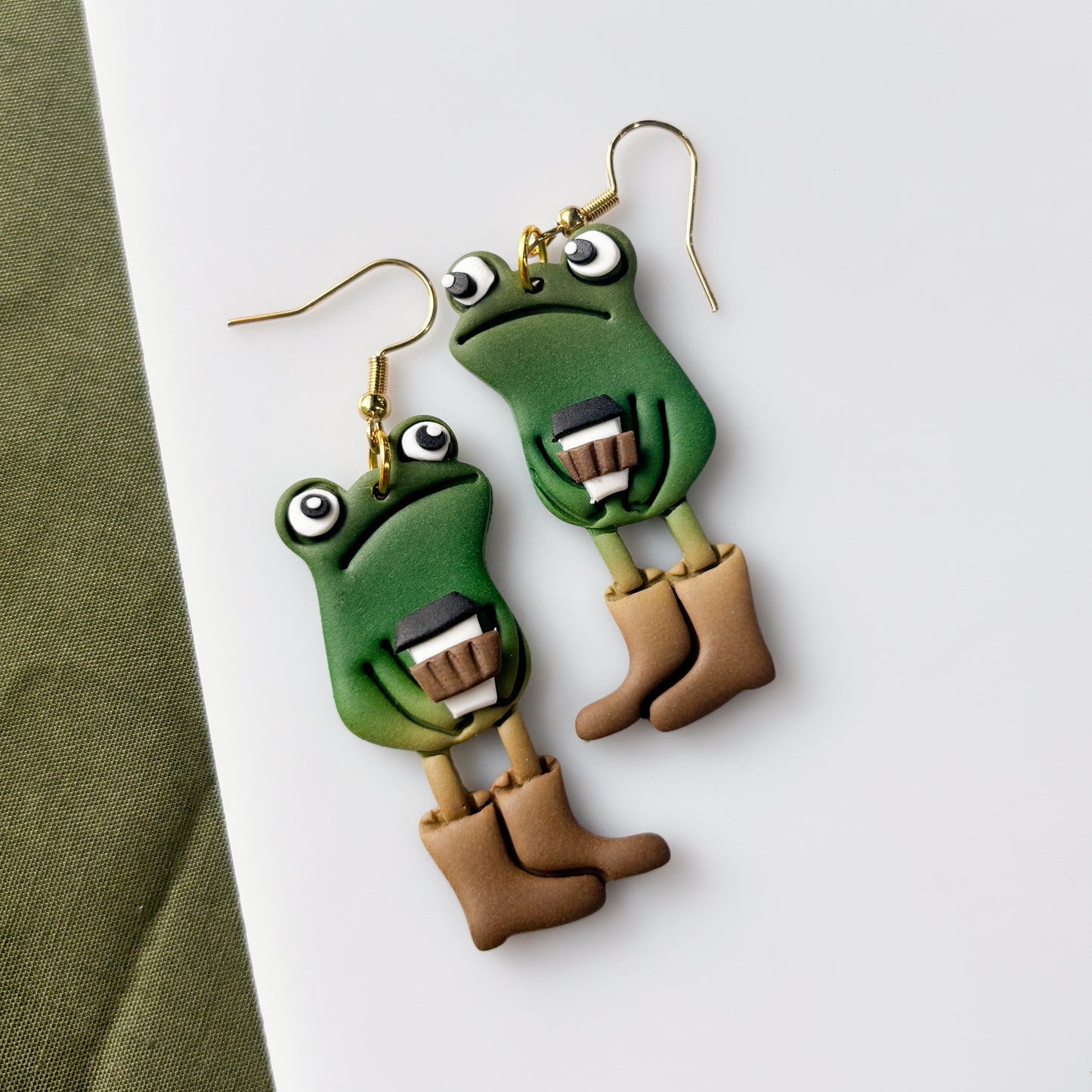 AWKWARD COFFEE FROG EARRINGS