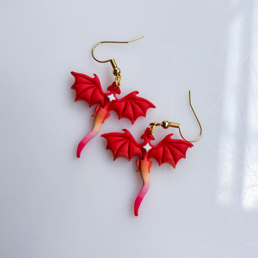 LESBIAN PRIDE EARRINGS (MINI DRAGONS)