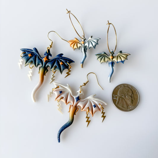 STARRY NIGHT DRAGON EARRINGS