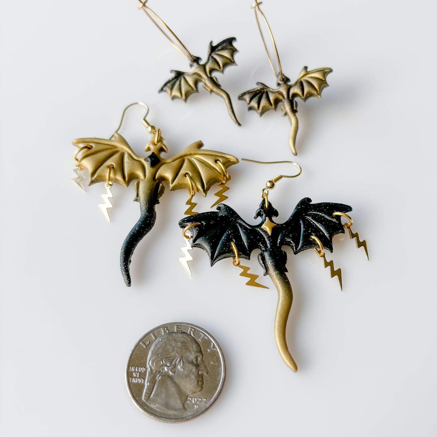 BRONZE TWILIGHT STAR DRAGON EARRINGS