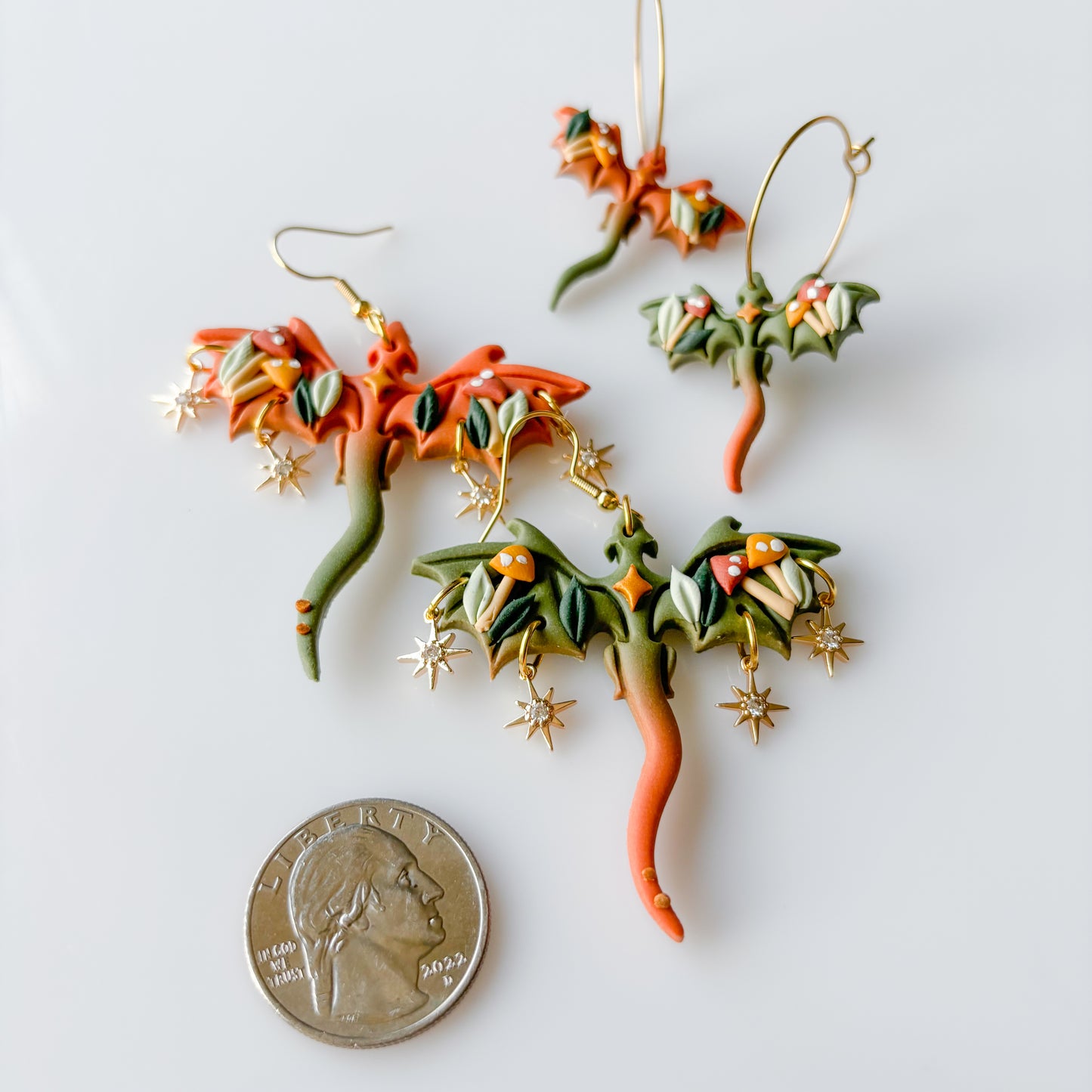 MUSHROOM DRAGON EARRINGS