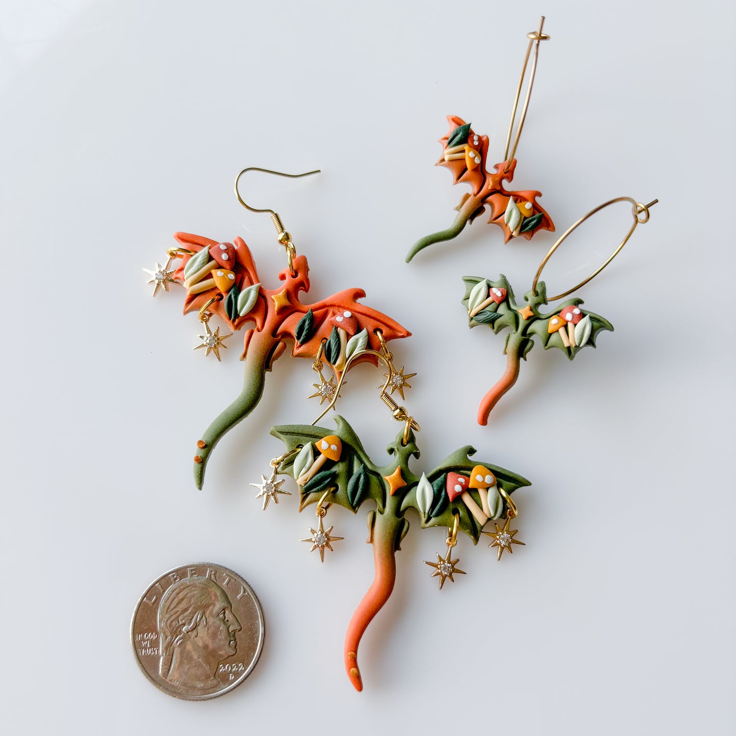 MUSHROOM DRAGON EARRINGS