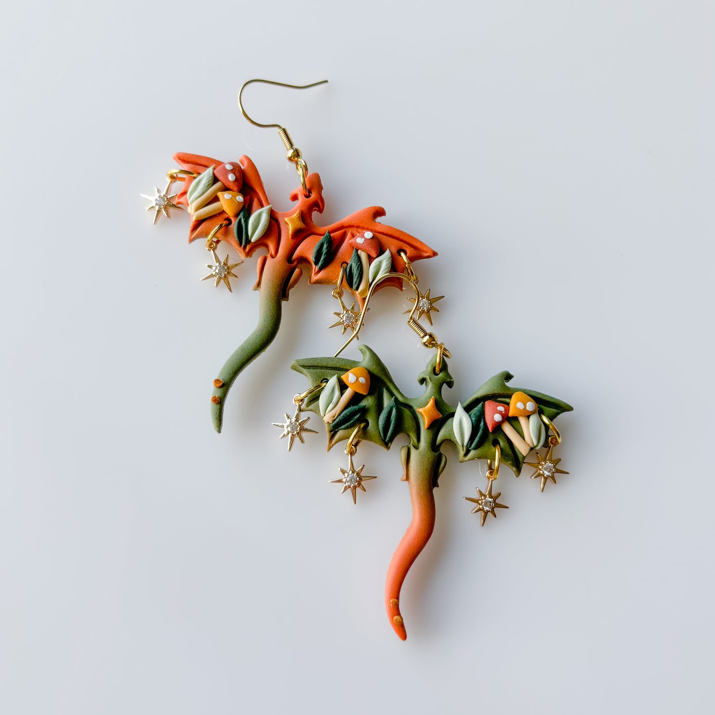 MUSHROOM DRAGON EARRINGS