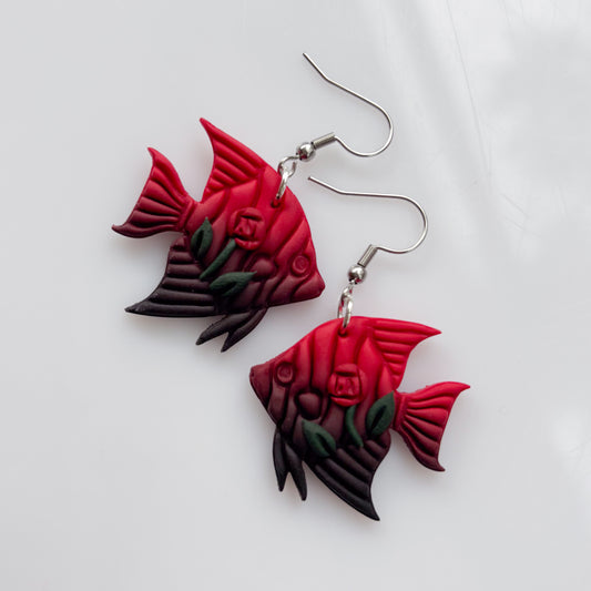 ANGELFISH EARRINGS (GOTHIC ROSE)
